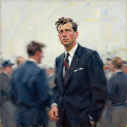 jfk assassination, painting by phil hale, fransico goya,'action lines '!!!, graphic style, visible brushstrokes, motionb blur, blurry, visible paint texture, crisp hd image