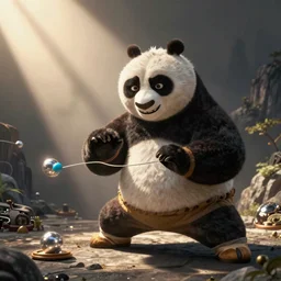 Kungfu Panda studying quantum mechanics