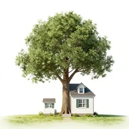 ( ( ( ( ( tree ) ) ) ) ) house