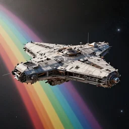 rainbow paper, humanity industrial spaceship, deep space exploration, ridley scott universe, mysterious, ultrarealistic, cinematic lighting, 4k, wide angle, trending on artstation, beksinski