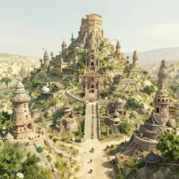 a very beautiful crazy landscape photo of a secret civilization