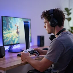 an ant playing playstation 5
