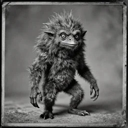 tintype photo of a chupacabra