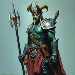 1 9 9 5 box art. datadyne skedar character class. oil on canvas.